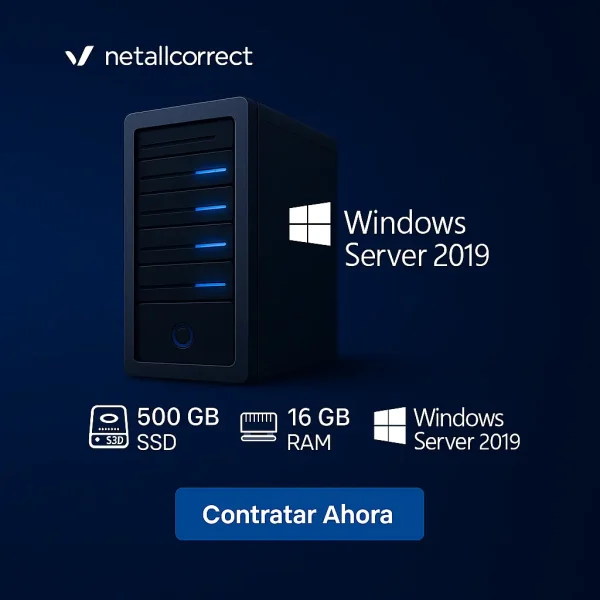Servidor instancia windows 2019 vmok